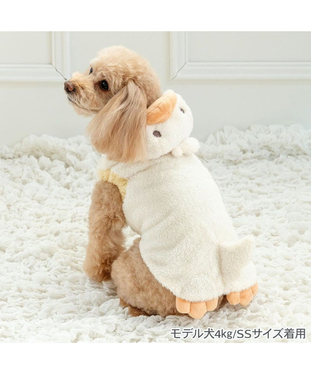 PET PARADISE ペットパラダイス 白あひるさん パーカー 小型犬 ホワイト