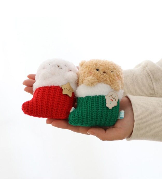 Mother garden しろたん クリスマス靴下キーホルダー 《しろたん》 単品 しろたん