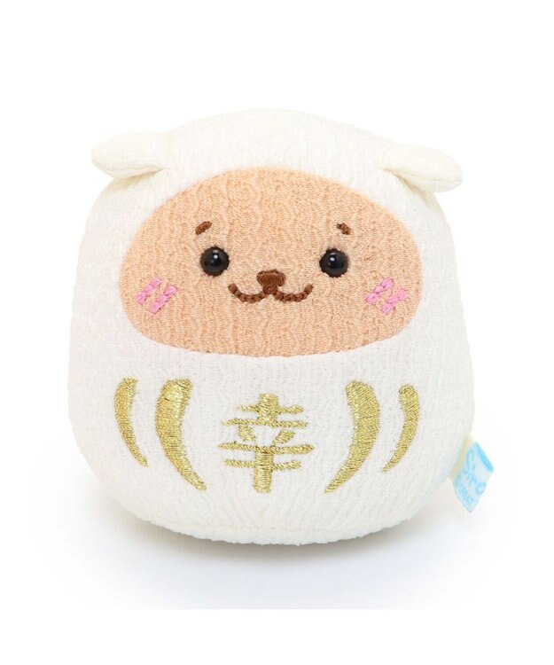 Mother garden しろたん 手のり ちりめん だるま マスコット ちびちびマスコット 8cm 【単品】 らっこいぬ