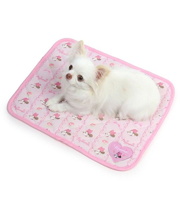 PET PARADISE ディズニー ミニーマウス レース クール マット 小型犬 48×40㎝ ピンク