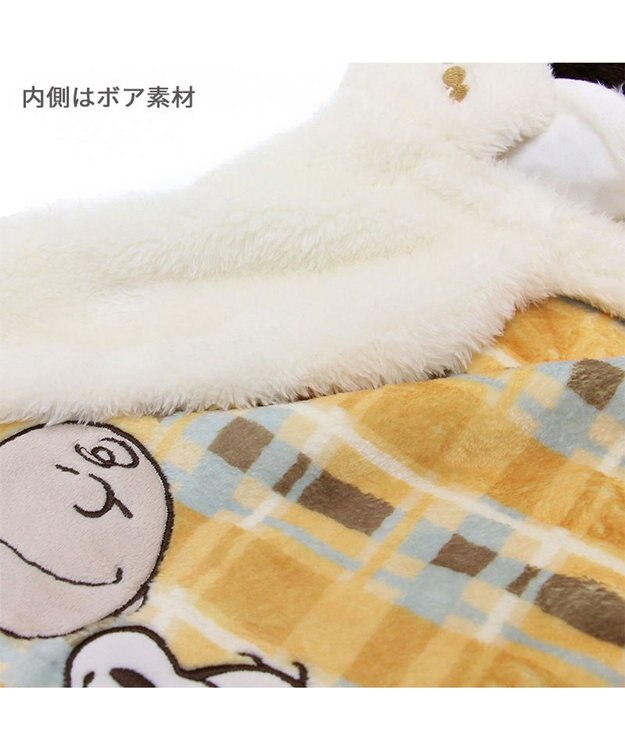 PET PARADISE スヌーピー ポンチョ 《にっこりチェック柄》小型犬 黄