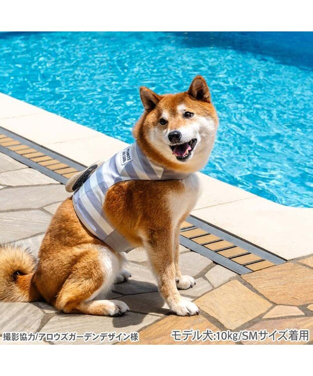 PET PARADISE スヌーピー クールベスト 《ジョークール》 中型犬 大型犬 ホワイト×グレー