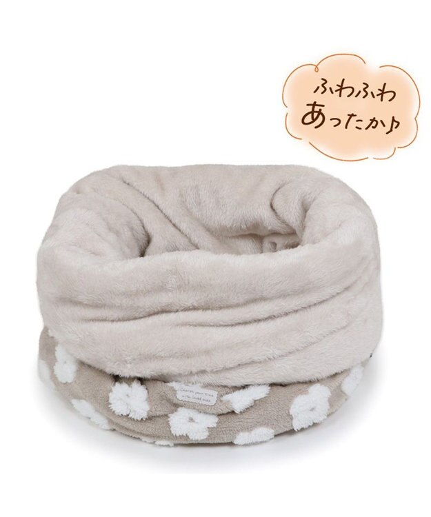 PET PARADISE ペットパラダイス ボア寝袋 筒型《お花柄》 Ｍ 小型犬 ベージュ