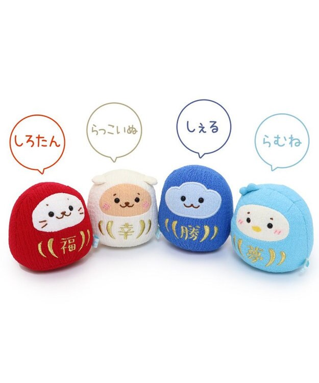 Mother garden しろたん 手のり ちりめん だるま マスコット ちびちびマスコット 8cm 【単品】 しろたん