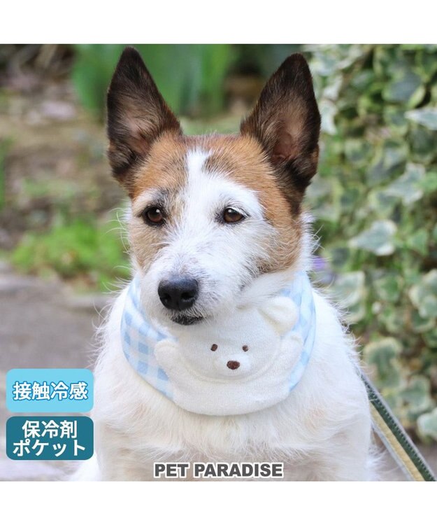 PET PARADISE クールネック バンダナ 《シフォン襟／しろくま／ボタニカル》 保冷剤付き 【小型犬】 しろくま