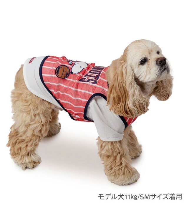 PET PARADISE スヌーピー ビブスＴシャツ 《ホワイト》 中型犬 ホワイト