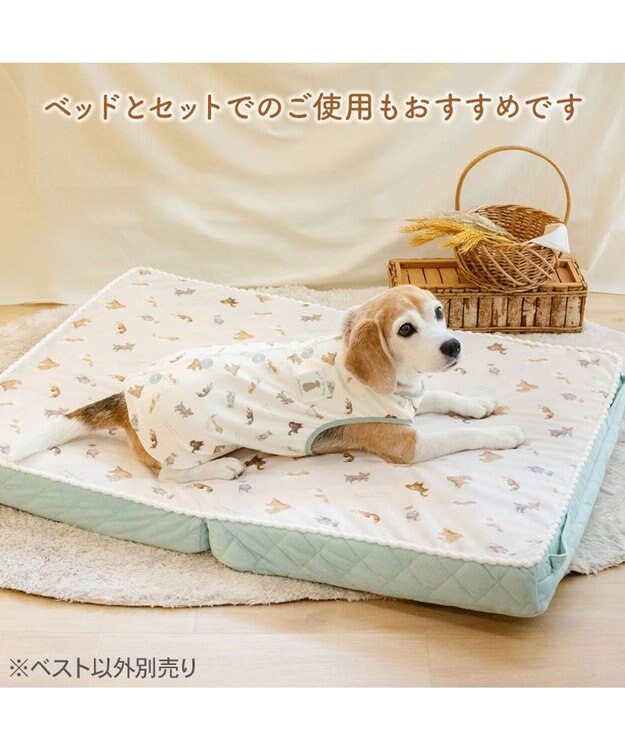 PET PARADISE ペットパラダイス makokoro ベスト 《犬柄》 中型犬 大型犬 ホワイト
