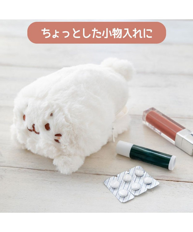 Mother garden しろたん マルチポーチ 《のんびり顔》 単品 のんびり顔