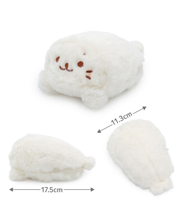 Mother garden しろたん マルチポーチ 《のんびり顔》 単品 のんびり顔