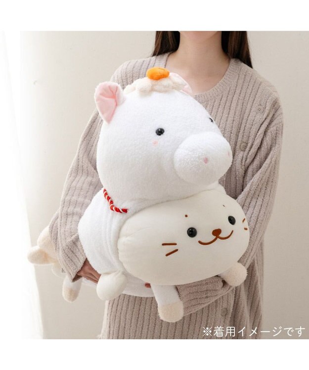 Mother garden しろたん 午年 抱き枕カバー 55cm用 《白》 単品 白