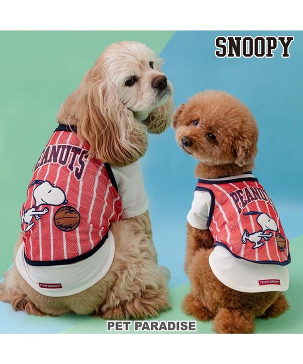 PET PARADISE スヌーピー ビブスＴシャツ 《ホワイト》 中型犬 ホワイト