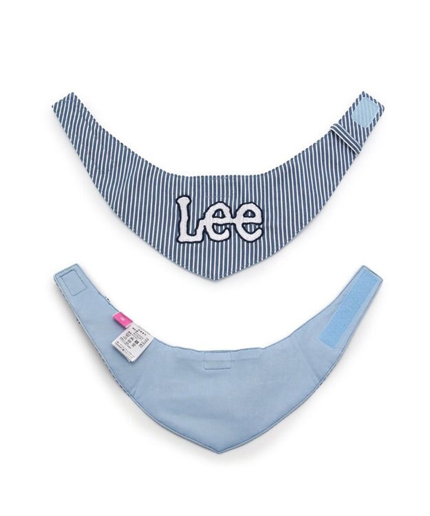 PET PARADISE Ｌｅｅクールネック ヒッコリー バンダナ《保冷剤付き》 【中型犬】 水色