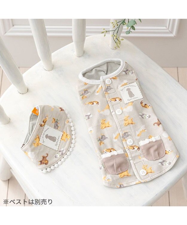 PET PARADISE ペットパラダイス makokoro ホカリラ バンダナ 小型犬 グレイッシュベージュ
