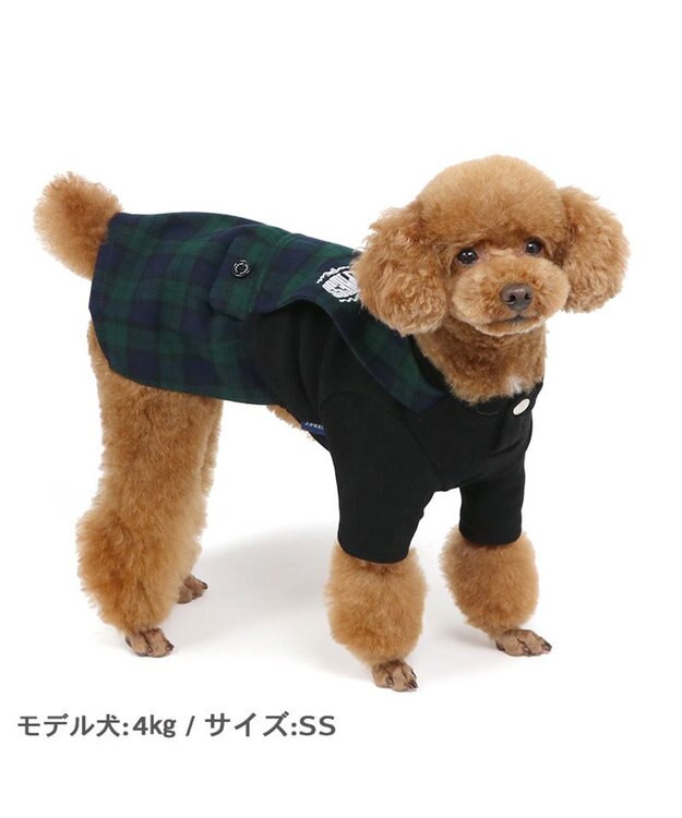 PET PARADISE J.PRESS スカートつなぎ ブラックウォッチ 小型犬 -