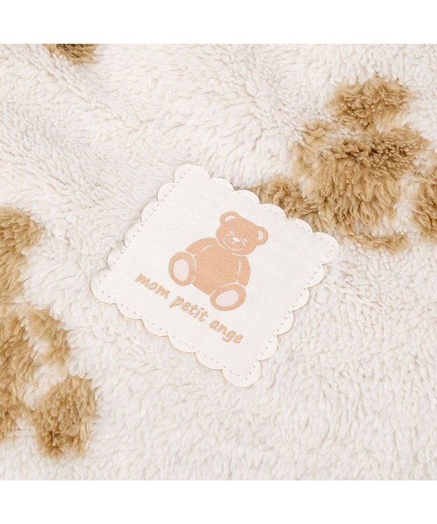PET PARADISE ペットパラダイス くまちゃん織り 遠赤外線  筒型 寝袋   Ｓ ホワイト×ブラウン
