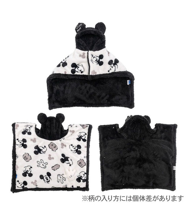 PET PARADISE ディズニー ミッキーマウス 白黒 着る毛布 中型犬 ホワイト×ブラック