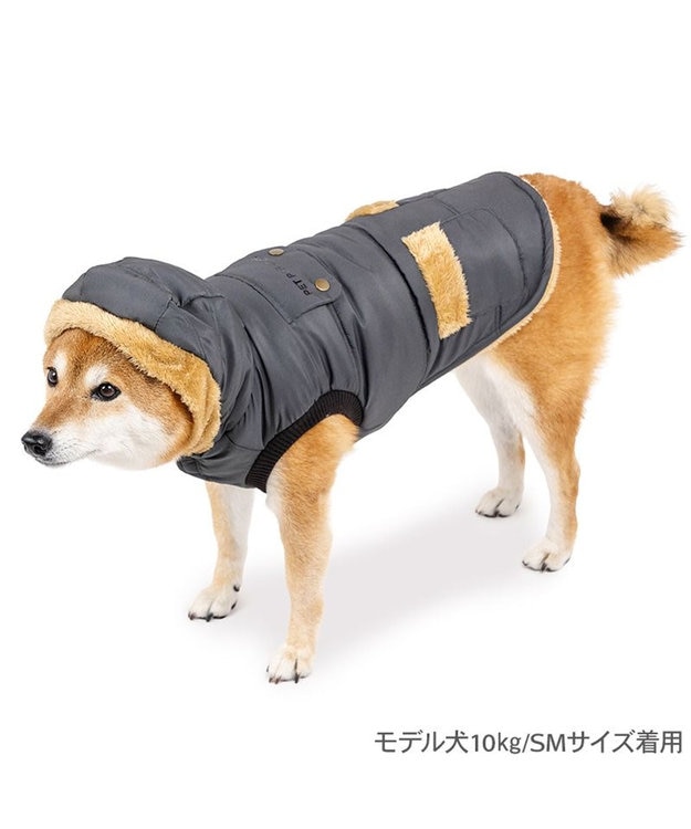 PET PARADISE ペットパラダイス 防寒フード付コート 中型犬 大型犬 ブラック