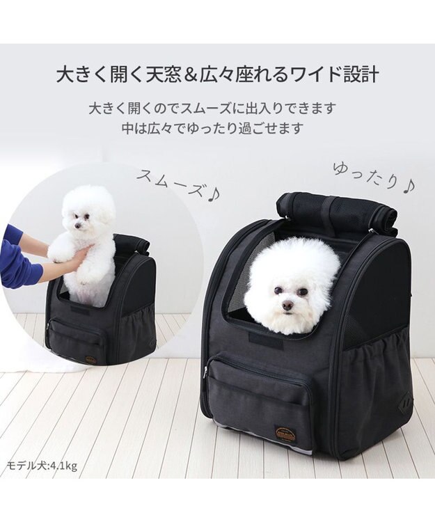 PET PARADISE ペットパラダイス 折畳み ハウスリュック 小型犬 ブラック