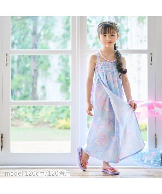 Mother garden マザーガーデン 2024 キッズ2WAY セパレート  浴衣 《野いちご 水彩柄》 110/120/130/140 野いちご水彩柄