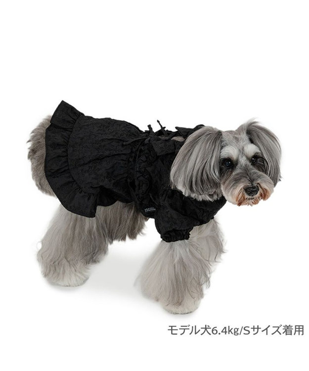 PET PARADISE cherircouture フリルリボン ワンピース 《ブラック》 小型犬 ブラック