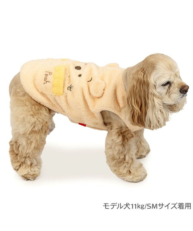 PET PARADISE ディズニー くまのプーさん もこもこベスト 中型犬 シャーベット