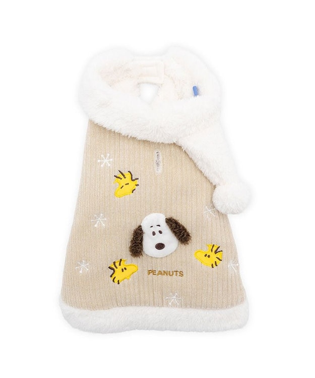 PET PARADISE スヌーピー マフラー ポンチョ  中型犬 大型犬 ベージュ