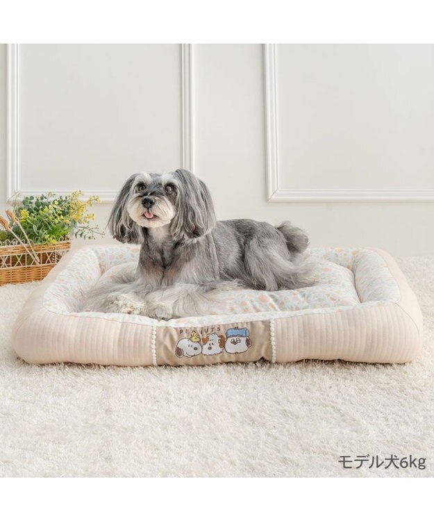 PET PARADISE スヌーピー カドラー Ｌ 《のほほん柄》　 ライトベージュ