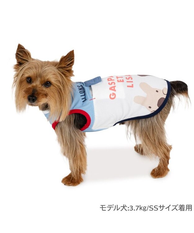 PET PARADISE リサとガスパール ポケットクール タンクトップ 《ふたり》 小型犬 ホワイト