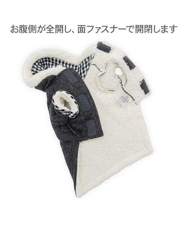 PET PARADISE ペットパラダイス フード付 ダッフルコート 中型犬 大型犬 グレー