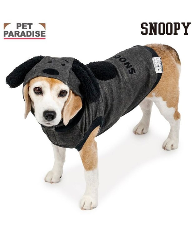 PET PARADISE スヌーピー 50s スヌーピーパーカー 《ブラック》 中型犬 大型犬 ブラック