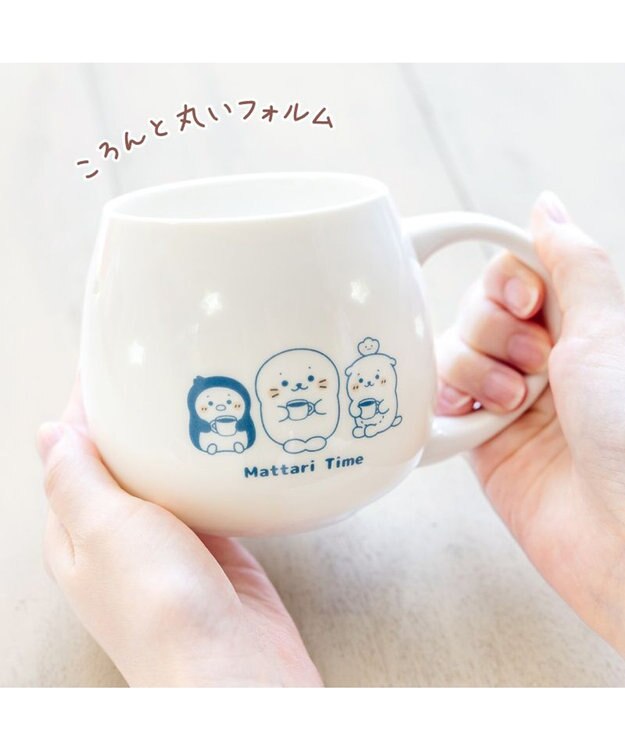 Mother garden しろたん 蛍焼きマグカップ 450mL 《お友達 まったりタイム》単品 お友達 まったりタイム