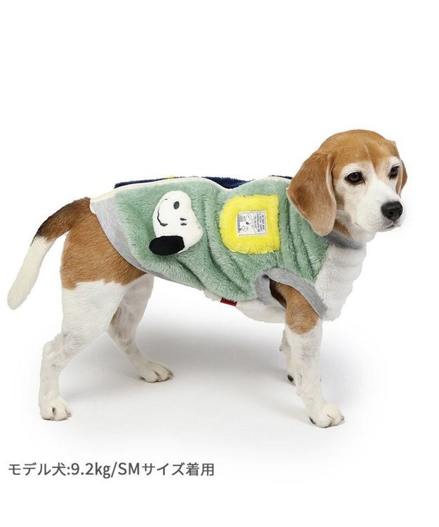 PET PARADISE スヌーピー 背中開きジップ ベスト 《マスコット》 中型犬 ブルー