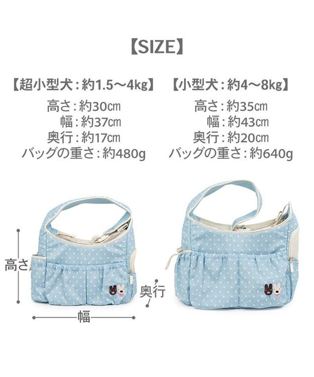 PET PARADISE リサとガスパール 刺繍 スリングバッグ Ｍ ブルー