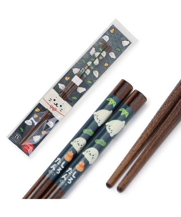 Mother garden しろたん 木製箸 21㎝《しろたん和柄》 しろたん和柄