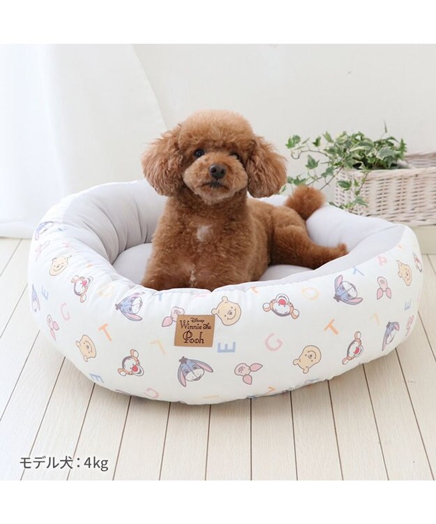 PET PARADISE ディズニー くまのプーさん クール 丸型 カドラー 《ハッピー柄》 小型犬 ハッピー柄
