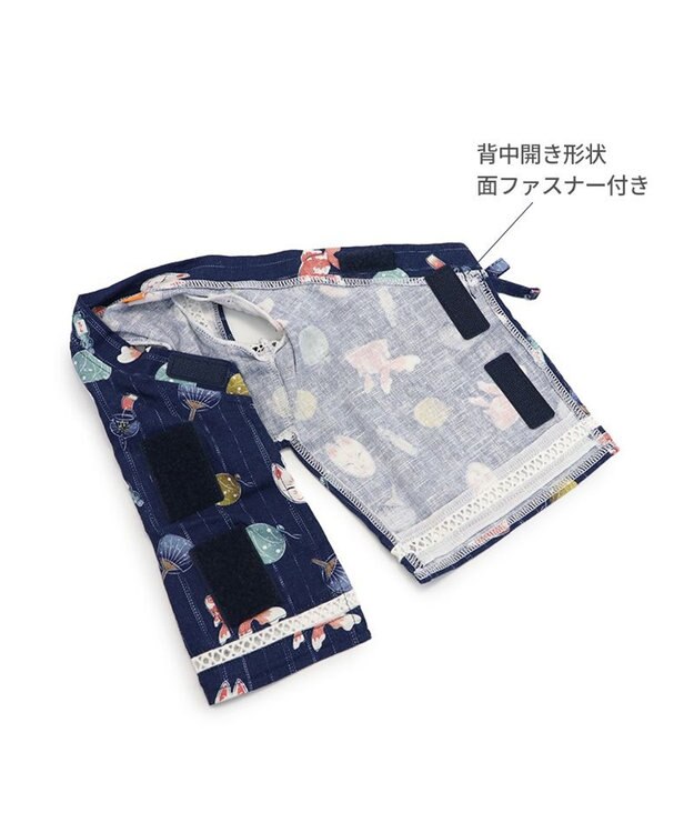 PET PARADISE ペットパラダイス 接触冷感 背中開き 甚平 《縁日柄》　小型犬 縁日柄