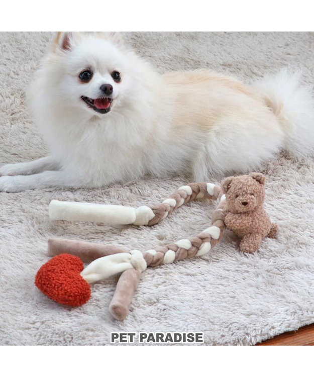PET PARADISE  ペットパラダイス ロープ 編みトイ くま 茶系