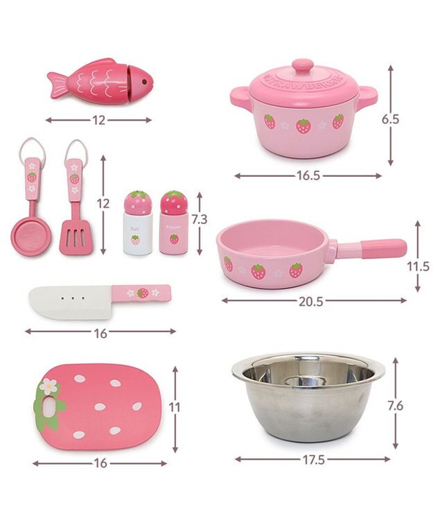 Mother garden マザーガーデン  野いちご キューティ テーブル キッチン ピンク（淡）