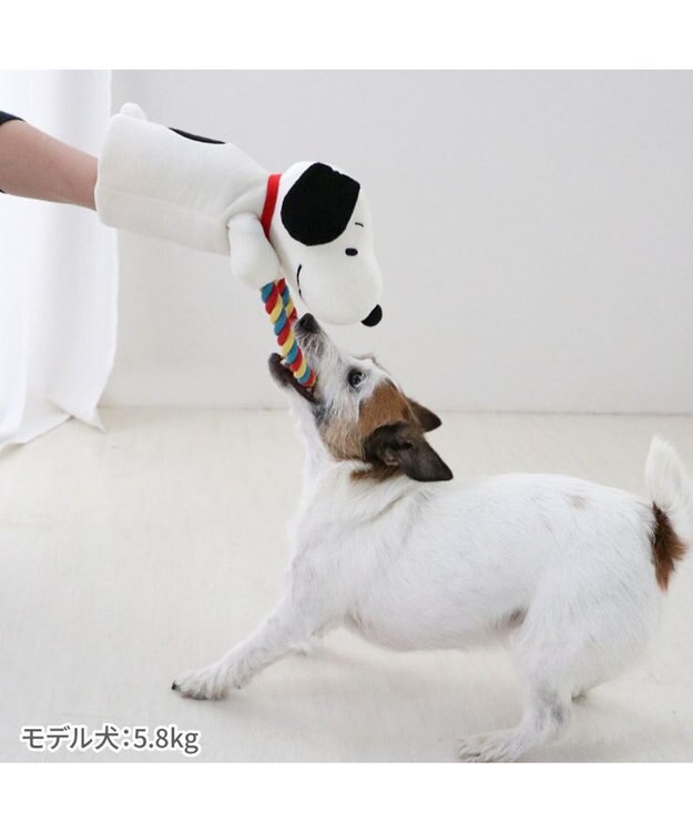 PET PARADISE  スヌーピー ロープ パペット トイ ホワイト