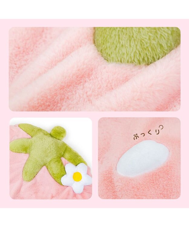 Mother garden マザーガーデン いちごクッション 90×92cm ネットショップ限定 ピンク（淡）