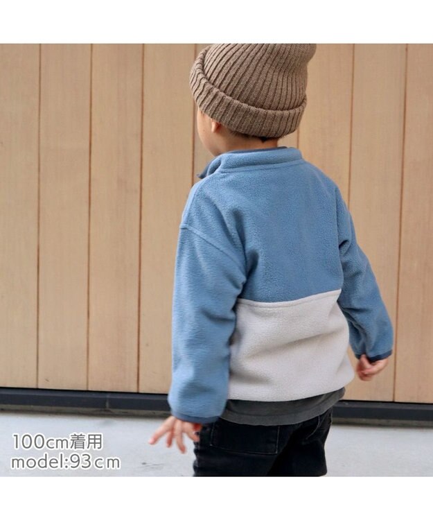 Mother garden しろたん フリース キッズジャケット 100cm/120cm/140cm 青
