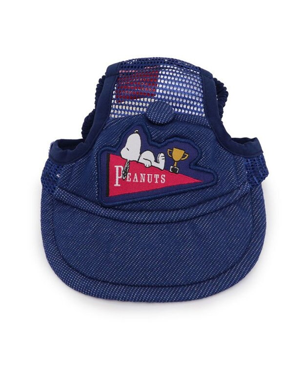 PET PARADISE スヌーピー デニム風キャップ 中型犬 ＳＭ～Ｍ / L ネイビー