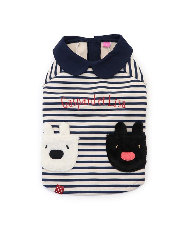 PET PARADISE リサとガスパール ペティヒートDAN Tシャツ 《ボーダー 縞柄》小型犬 ボーダー 縞柄