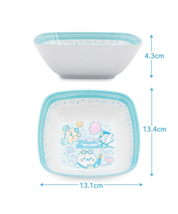 Mother garden しろたん メラミン食器 スクエアボウル 0