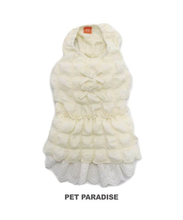 PET PARADISE ペットパラダイス ぽこぽこ ワンピース 《ホワイト》 小型犬 ホワイト