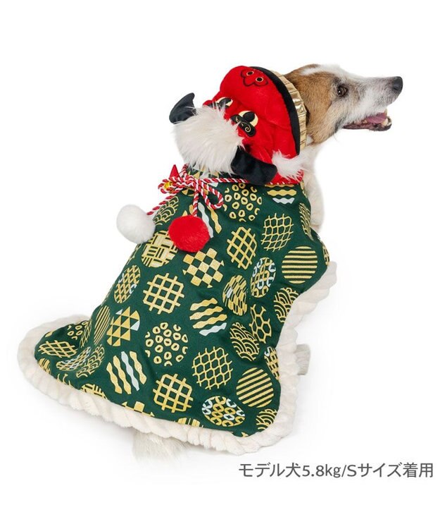 PET PARADISE ペットパラダイス 獅子舞コート  小型犬 グリーン