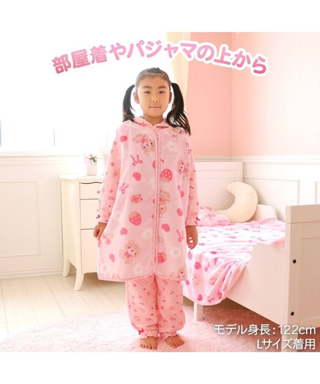 Mother garden マザーガーデン くまちゃん柄 ふわふわ あったか キッズ スリーパー  100cm～120cm / 120cm～140cm -