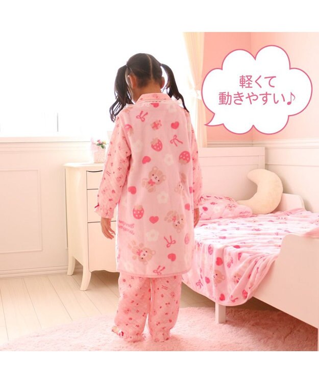 Mother garden マザーガーデン くまちゃん柄 ふわふわ あったか キッズ スリーパー  100cm～120cm / 120cm～140cm -