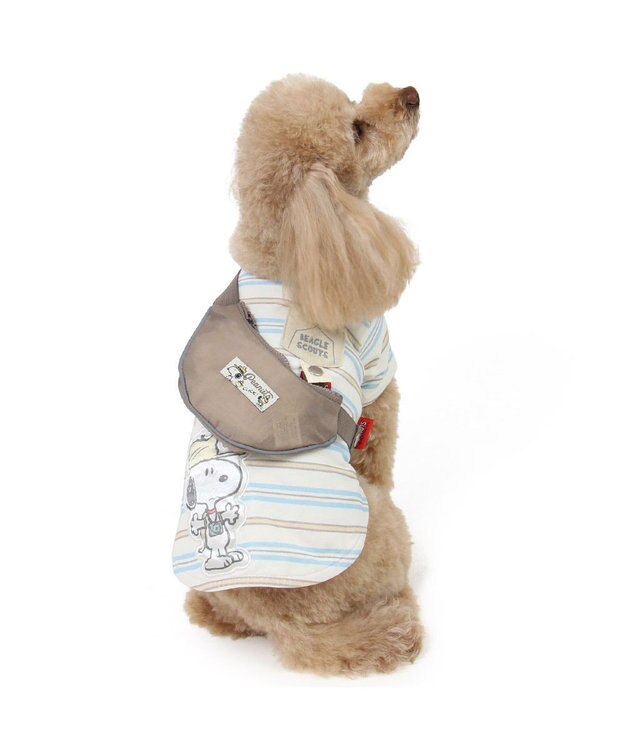 PET PARADISE スヌーピー お揃いTシャツ マルチボーダー《ホワイト》 小型犬 ホワイト
