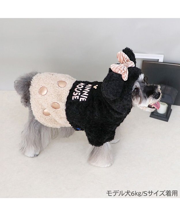 PET PARADISE ディズニー ミニーマウス おそろいパーカー 小型犬 ホワイト×ブラック